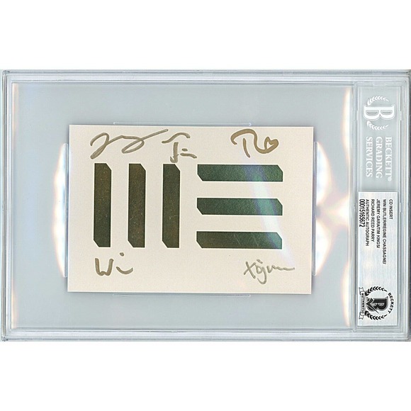 Arcade Fire WE CD Autograph Art Postcard Beckett Slab Auto...